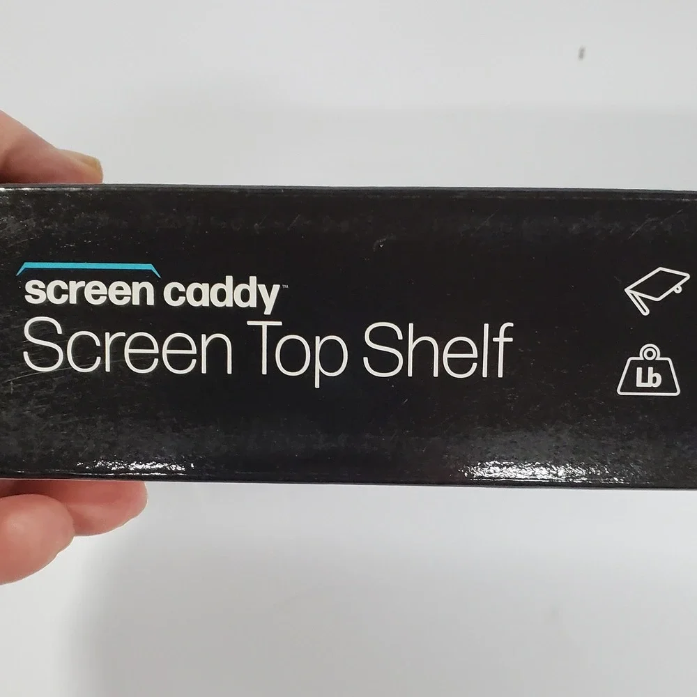 Screen Caddy Screen Shelf Black Adjustable TV Monitor Organizer 13.4 x 6.5 in